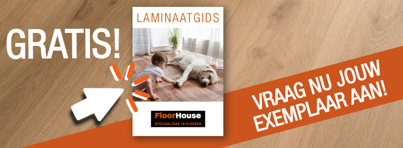 Vraag vandaag nog uw gratis exemplaar aan: De FloorHouse Laminaatgids. Met tips en trucs over laminaat en het zelf plaatsen ervan.